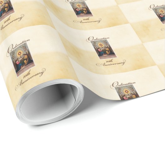 Personaliseer, 10th Ordination Jubileum Angels Cadeaupapier (Rol Hoek)