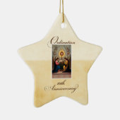 Personaliseer, 10th Ordination Jubileum Angels Keramisch Ornament (Rechts)