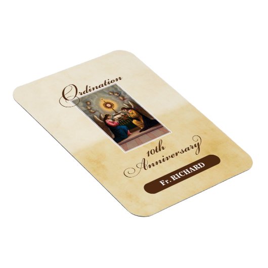 Personaliseer, 10th Ordination Jubileum Angels Magneet (Rechterzijde)