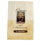 Personaliseer, 10th Ordination Jubileum Angels Medium Cadeauzakje (Achterkant)