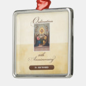 Personaliseer, 10th Ordination Jubileum Angels Metalen Ornament (Links)