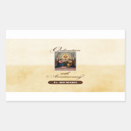 Personaliseer, 10th Ordination Jubileum Angels Rechthoekige Sticker