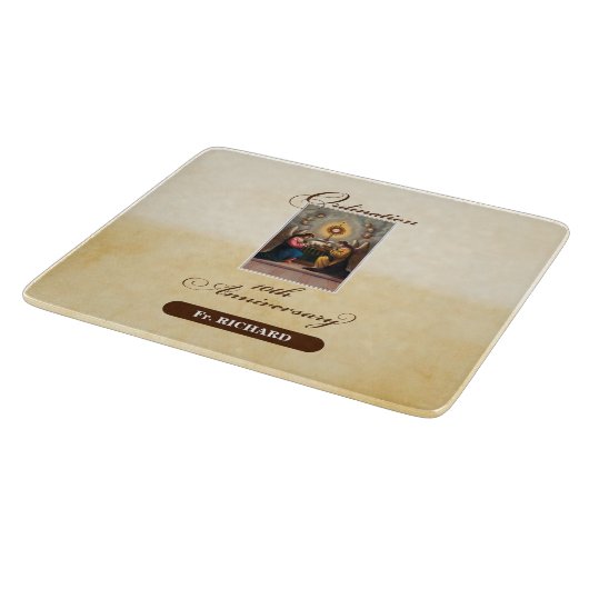 Personaliseer, 10th Ordination Jubileum Angels Snijplank (Hoek)