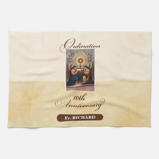 Personaliseer, 10th Ordination Jubileum Angels Theedoek (Horizontaal)