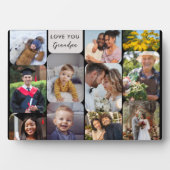 Personaliseer 11 foto's Modern Chic Lieve Opa Fotoplaat (voorkant)