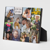 Personaliseer 11 foto's Modern Chic Lieve Opa Fotoplaat (Zijkant)