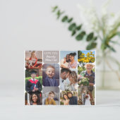 Personaliseer 11 foto's Moderne Chic Elegante Lief Briefkaart (Staand voorkant)