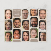 Personaliseer 14 foto's Klasse taupe Modern Onze t Briefkaart (Voorkant)