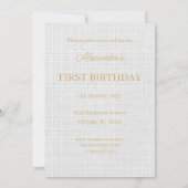 Personaliseer 1e Verjaardag Peter de Konijn Invita Kaart (Achterkant)