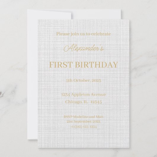 Personaliseer 1e Verjaardag Peter het Konijn Kaart (Achterkant)