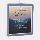 Personaliseer 1ste Jubileum van de Congraten van d Keramisch Ornament (Rechts)