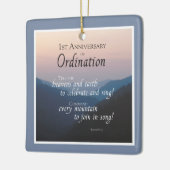 Personaliseer 1ste Jubileum van de Congraten van d Keramisch Ornament (Links)