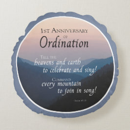 Personaliseer 1ste Jubileum van de Congraten van d Rond Kussen