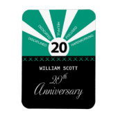 Personaliseer, 20e jaar Jubileum Bedrijfspersoneel Magneet (Verticaal)