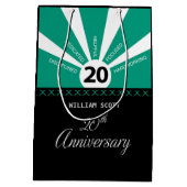 Personaliseer, 20e jaar Jubileum Bedrijfspersoneel Medium Cadeauzakje (Achterkant)