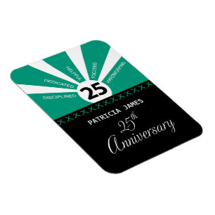 Personaliseer, 25-jarig jubileum van werknemer magneet