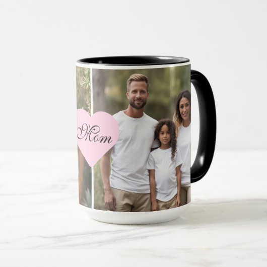 Personaliseer 2 foto Beste moeder Mok (Voorkant rechts)