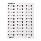 Personaliseer 2 foto's Cat Dog Modern Retour Adres Etiket (Full Sheet)