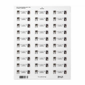 Personaliseer 2 foto's Cat Dog Modern Retour Adres Etiket (Full Sheet)