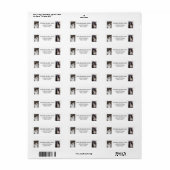 Personaliseer 2 foto's Cat Dog Modern Retour Adres Etiket (Full Sheet)