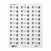 Personaliseer 2 foto's Cat Dog Modern Retour Adres Etiket (Full Sheet)