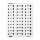 Personaliseer 2 foto's w / Dog Modern Retouradres Etiket (Full Sheet)
