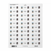 Personaliseer 2 foto's w / Dog Modern Retouradres Etiket (Full Sheet)