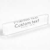 Personaliseer 2" x 10" x 1" naambordje