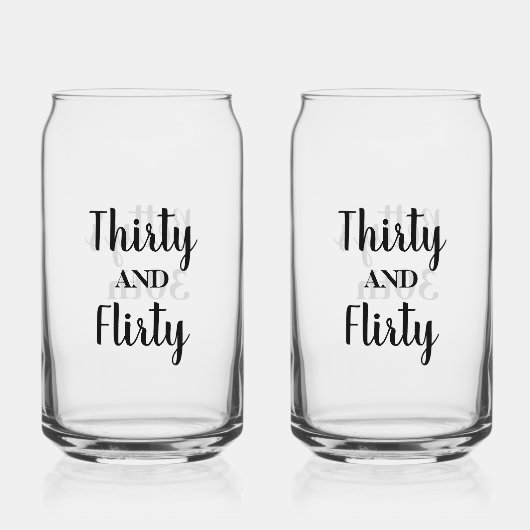 Personaliseer 30e frisdrankglas blikvorm glas (Voorkant)