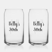 Personaliseer 30e frisdrankglas blikvorm glas (Achterkant)