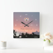 Personaliseer 30th Pearl Wedding Jubileum Vierkante Klok (Huis)