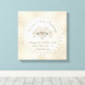 Personaliseer 30th Wedding Jubileum Gift voor Vrou Canvas Afdruk (Insitu (Houten vloer))