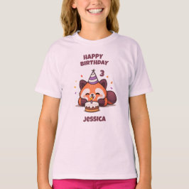 Personaliseer 3e verjaardag - Gefeliciteerd Kinder T-shirt