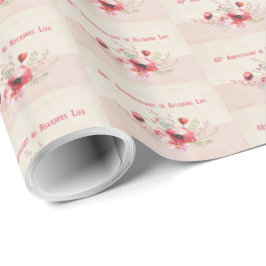 Personaliseer, 40e Jubileum Nun, Roze en Cadeaupapier