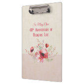 Personaliseer, 40e Jubileum Nun, Roze en Klembord (Links)