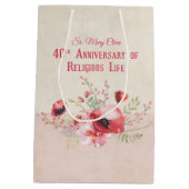 Personaliseer, 40e Jubileum Nun, Roze en Medium Cadeauzakje (Achterkant)