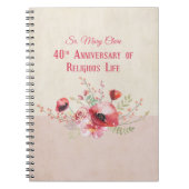 Personaliseer, 40e Jubileum Nun, Roze en Notitieboek (Voorkant)