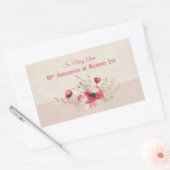 Personaliseer, 40e Jubileum Nun, Roze en Rechthoekige Sticker (Envelop)