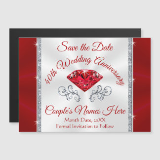 Personaliseer 40th Jubileum sparen de Magneten van