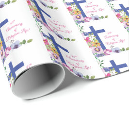 Personaliseer, 45e verjaardag non religieus leven cadeaupapier