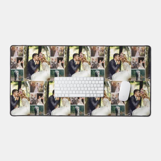 Personaliseer 4 aangepaste fotocollage bureaumat (Keyboard & Muis)