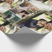 Personaliseer 4 aangepaste fotocollage cadeaupapier (Hoek)