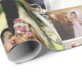 Personaliseer 4 aangepaste fotocollage cadeaupapier (Rol Hoek)