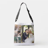 Personaliseer 4 aangepaste fotocollage crossbody tas (Achterkant)