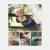 Personaliseer 4 aangepaste fotocollage fleece deken (Voorkant)