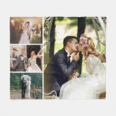 Personaliseer 4 aangepaste fotocollage fleece deken (Voorkant (Horizontaal))
