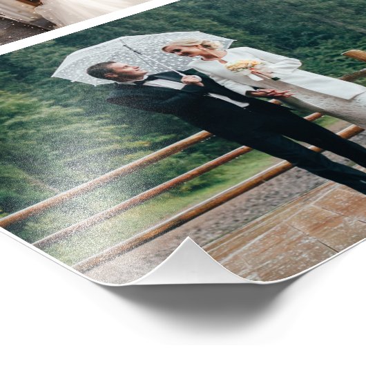 Personaliseer 4 aangepaste fotocollage foto afdruk (Hoek)