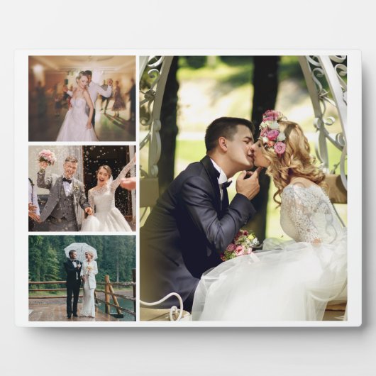 Personaliseer 4 aangepaste fotocollage fotoplaat (Voorkant)