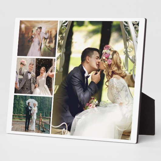 Personaliseer 4 aangepaste fotocollage fotoplaat (Zijkant)