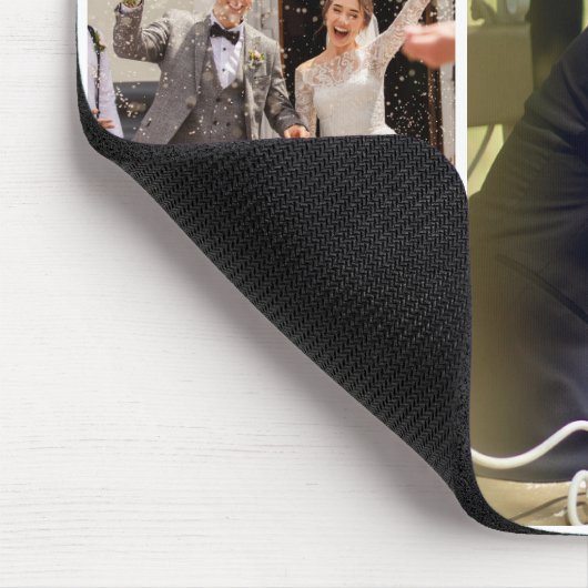 Personaliseer 4 aangepaste fotocollage muismat (Hoek)
